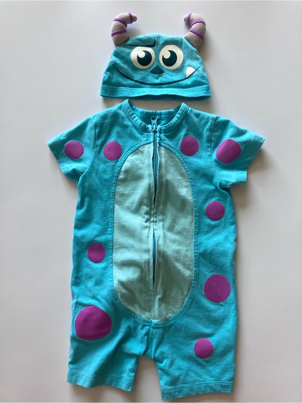Disney Parks Monsters Inc Sulley Romper Costume Onesie 24M | 100% Cotton